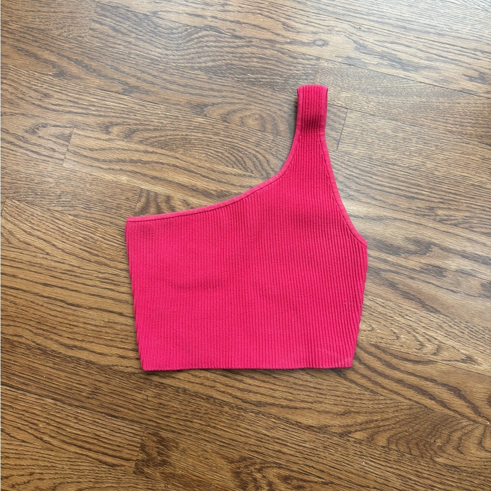 Babaton Pink One-Shoulder Top